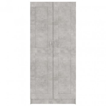 Bibliotecă, gri beton, 82,5 x 30,5 x 185,5 cm, PAL - Img 5