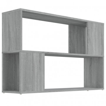 Bibliotecă, gri sonoma, 100x24x63 cm, lemn prelucrat - Img 2