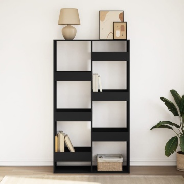 Bibliotecă, negru, 100x33x175 cm, lemn prelucrat - Img 3