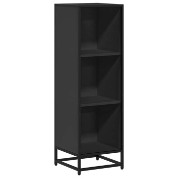 Bibliotecă, negru,33,5x33x107,5 cm, lemn prelucrat - Img 2
