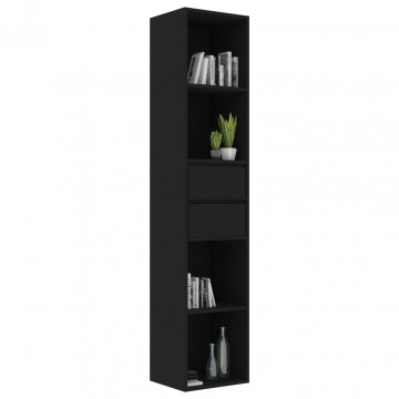Bibliotecă, negru, 36 x 30 x 171 cm, PAL - Img 3