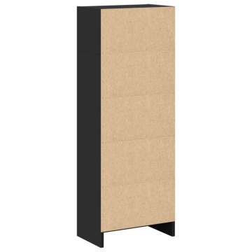 Bibliotecă, negru, 40x24x109 cm, lemn prelucrat - Img 5