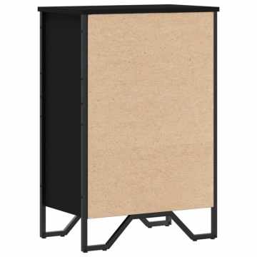 Bibliotecă, negru, 50x31x74,5 cm, lemn prelucrat - Img 5