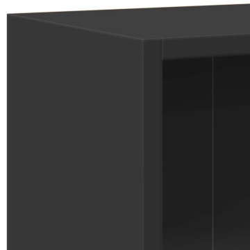 Bibliotecă, negru, 60x24x74,5 cm, lemn compozit - Img 8