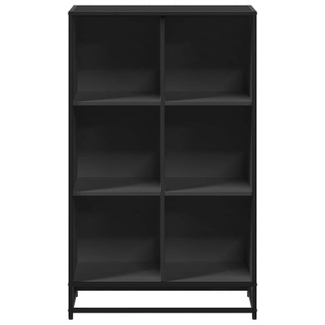 Bibliotecă, negru, 65,5x33x107,5 cm, lemn prelucrat - Img 4