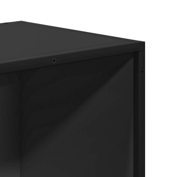 Bibliotecă, negru, 65,5x33x107,5 cm, lemn prelucrat - Img 6