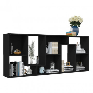 Bibliotecă, negru, 67 x 24 x 161 cm, PAL - Img 8