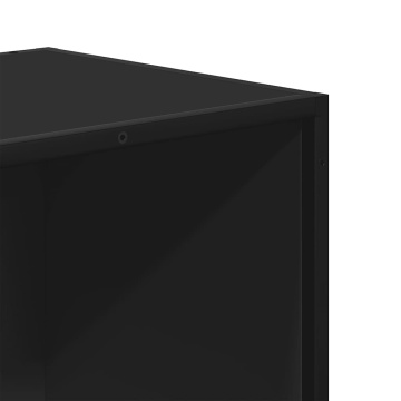 Bibliotecă, negru, 80,5x35x139 cm, lemn prelucrat - Img 6