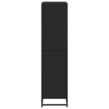 Bibliotecă, negru, 80,5x35x139 cm, lemn prelucrat - Img 8