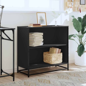 Bibliotecă, negru, 80,5x35x76 cm, lemn prelucrat - Img 3