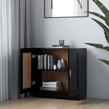 Bibliotecă, negru, 82,5 x 30,5 x 80 cm, PAL - Img 3