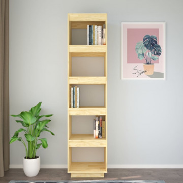 Bibliotecă/Separator cameră, 40x35x167 cm, lemn masiv de pin - Img 3