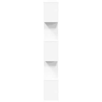 Bibliotecă/separator cameră 5 niveluri, alb, 70x24x161 cm, lemn - Img 5