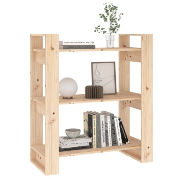 Bibliotecă/Separator cameră, 80x35x91 cm, lemn masiv de pin - Img 4
