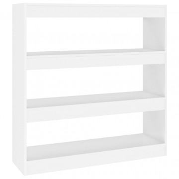 Bibliotecă/Separator cameră, alb, 100x30x103 cm - Img 2