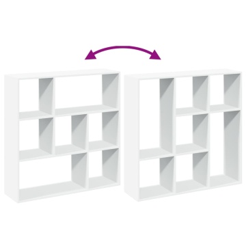Bibliotecă/separator cameră alb 102x29x103,5 cm lemn prelucrat - Img 7