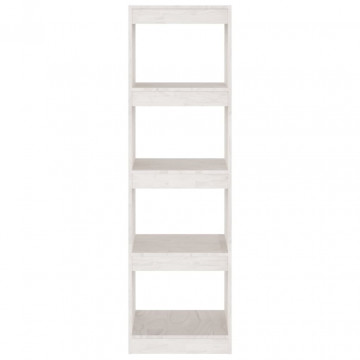 Bibliotecă/Separator cameră, alb, 40x30x135,5 cm, lemn de pin - Img 8