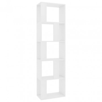 Bibliotecă/Separator cameră, alb, 45x24x159 cm, PAL - Img 2