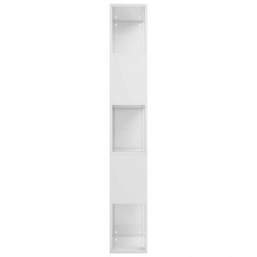 Bibliotecă/Separator cameră, alb extralucios, 45x24x159cm, PAL - Img 5