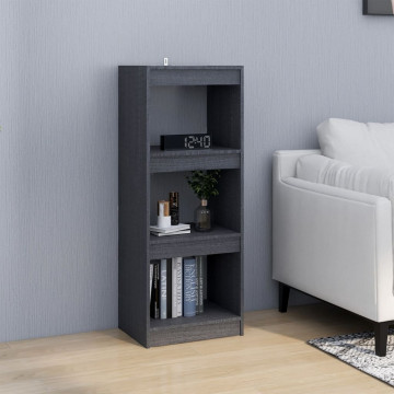 Bibliotecă/Separator cameră gri 40x30x103,5 cm lemn masiv pin - Img 3
