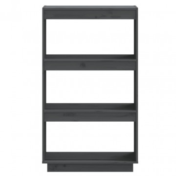Bibliotecă/Separator cameră gri 60x35x103 cm lemn masiv de pin - Img 8