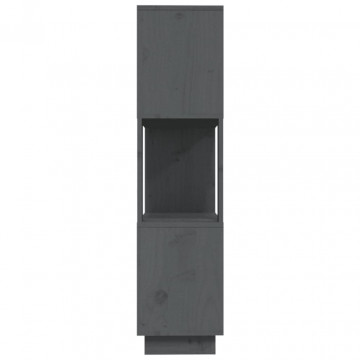 Bibliotecă/Separator cameră, gri, 80x25x101 cm lemn masiv pin - Img 5
