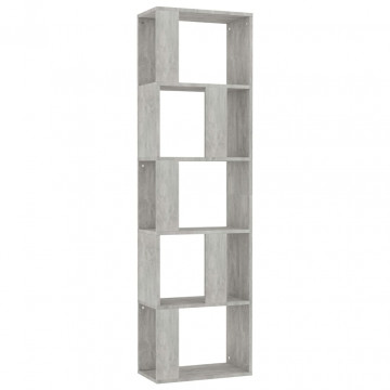 Bibliotecă/Separator cameră, gri beton, 45x24x159 cm, PAL - Img 2