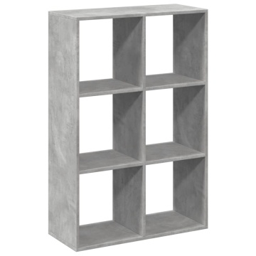 Bibliotecă/separator cameră gri beton 69,5x29x103,5 cm lemn - Img 2