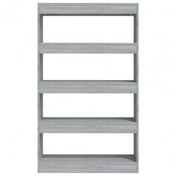 Bibliotecă/Separator cameră, gri sonoma, 80x30x135 cm, PAL - Img 8