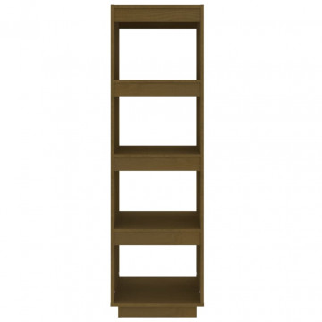 Bibliotecă/Separator cameră maro miere 40x35x135cm lemn pin - Img 8