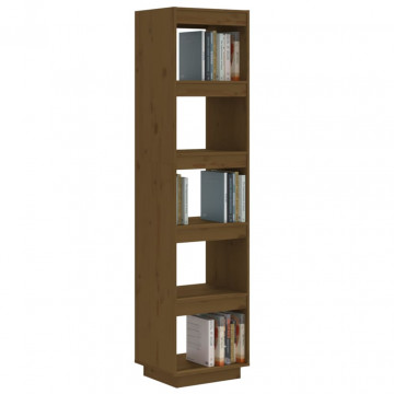 Bibliotecă/Separator cameră, maro miere, 40x35x167 cm lemn pin - Img 4