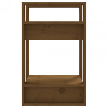 Bibliotecă/Separator cameră, maro miere, 41x35x57 cm lemn pin - Img 5