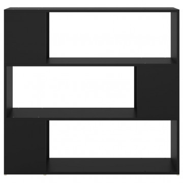 Bibliotecă/Separator cameră, negru, 100x24x94 cm - Img 8
