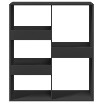 Bibliotecă/Separator cameră, negru, 100x33x115 cm - Img 4