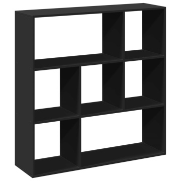 Bibliotecă/separator cameră negru 102x29x103,5 cm lemn - Img 6