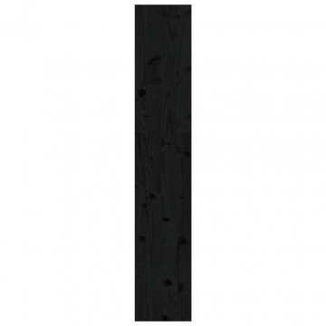Bibliotecă/Separator cameră negru 80x30x167,4 cm lemn masiv pin - Img 5