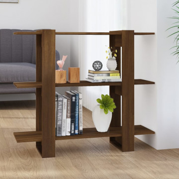 Bibliotecă/Separator cameră, stejar maro, 100x30x87 cm - Img 1
