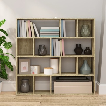 Bibliotecă/Separator cameră, stejar sonoma, 105x24x102 cm - Img 3