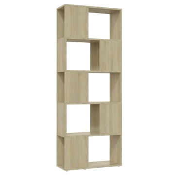 Bibliotecă/Separator cameră, stejar sonoma, 60x24x155 cm - Img 2