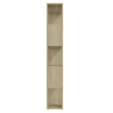 Bibliotecă/Separator cameră, stejar Sonoma, 80x24x155 cm, PAL - Img 4
