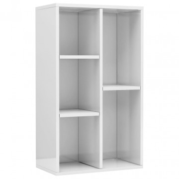 Bibliotecă/Servantă, alb extralucios, 50x25x80 cm, PAL - Img 2