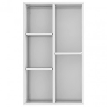 Bibliotecă/Servantă, alb extralucios, 50x25x80 cm, PAL - Img 5