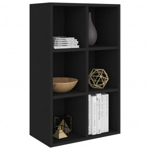 Bibliotecă/Servantă, negru, 66 x 30 x 97,8 cm, PAL - Img 3