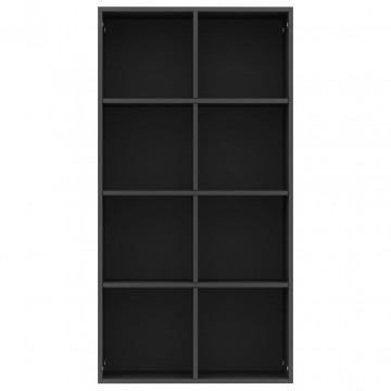 Bibliotecă/Servantă, negru, 66x30x130 cm, PAL - Img 4
