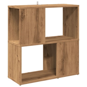Bibliotecă, stejar artizanal, 60x24x63 cm, lemn prelucrat - Img 2
