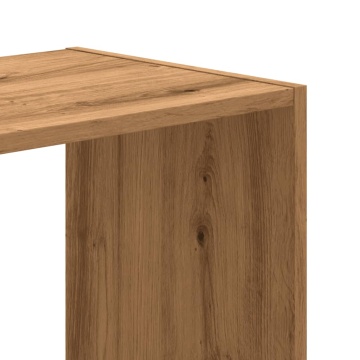 Bibliotecă, stejar artizanal, 68,5x32x68,5 cm, lemn prelucrat - Img 6