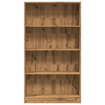 Bibliotecă, stejar artizanal, 80x24x143 cm, lemn prelucrat - Img 4