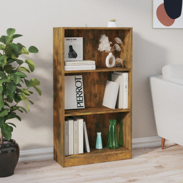 Bibliotecă, stejar fumuriu, 60x24x109 cm, lemn prelucrat - Img 1