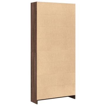 Bibliotecă, stejar maro, 80x24x176 cm, lemn prelucrat - Img 5