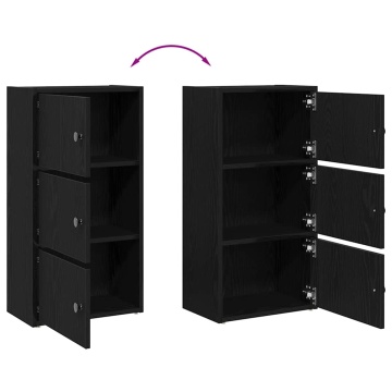 Bibliotecă Stejar negru 40x24x77 cm Lemn prelucrat - Img 7